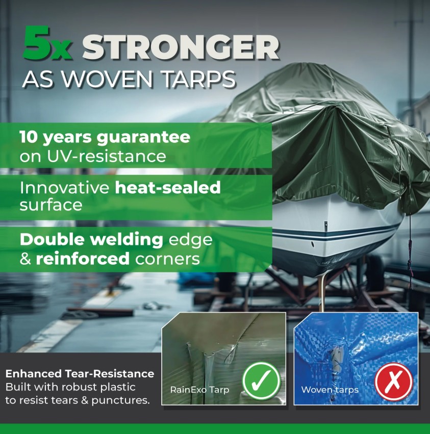 Bio Green 30 x 50 Foot Rainexo Heavy-Duty Tarpaulin