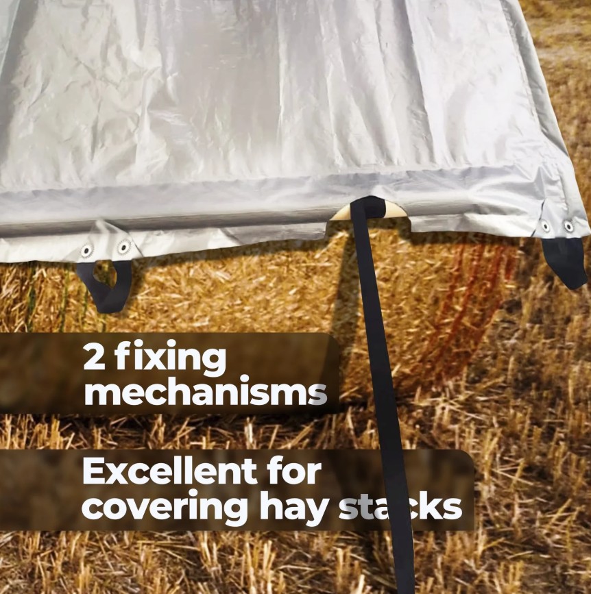 Bio Green 25 x 33 Foot Silver Rainexo Heavy-Duty Tarpaulin