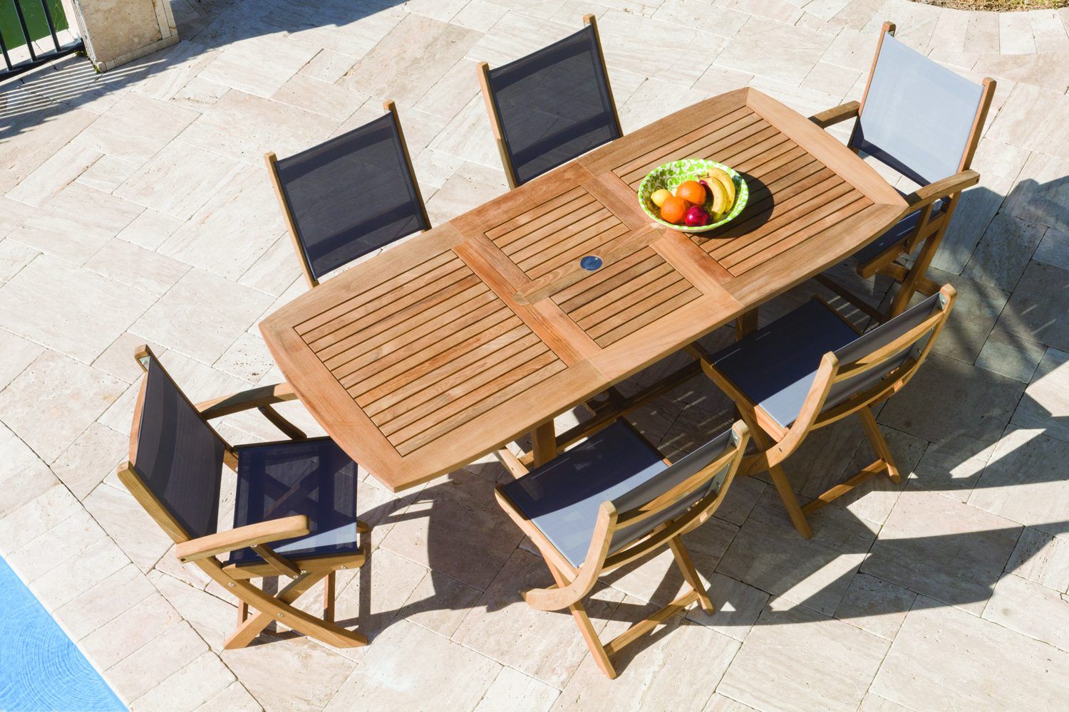 Royal Teak Collection Sailmate Folding Sling Side Chair