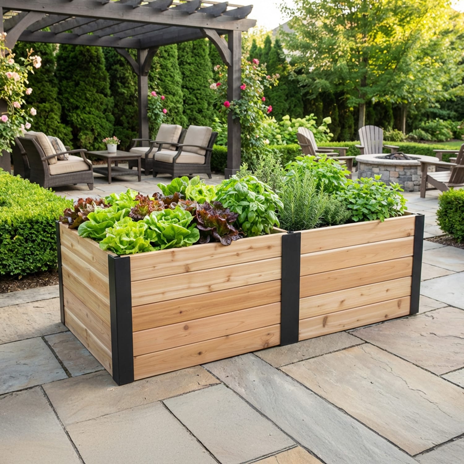 Outdoor Living Today 6 x 3 Foot Urban Cedar Raised Garden Bed