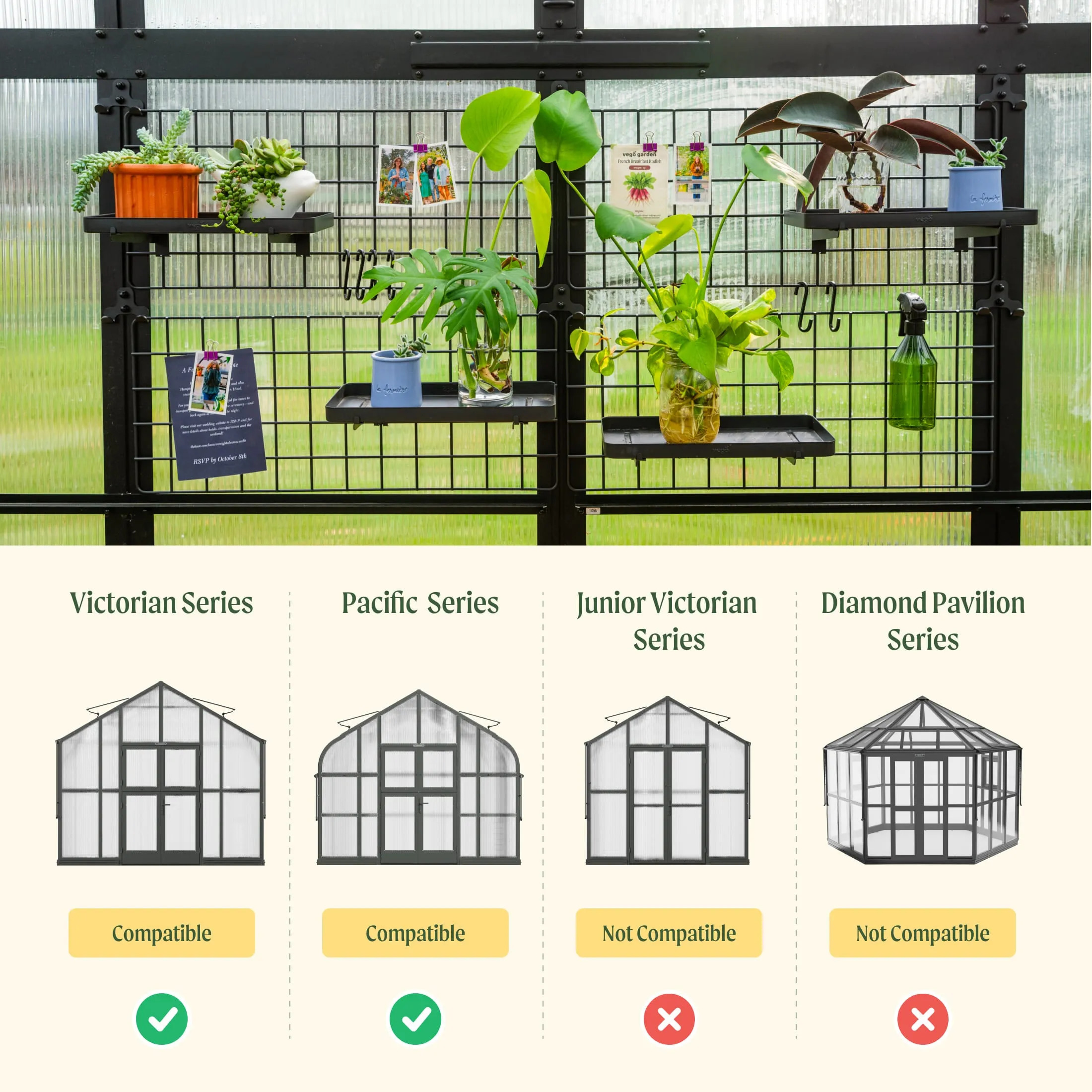 Vego Garden Hanging Grid System for Greenhouses