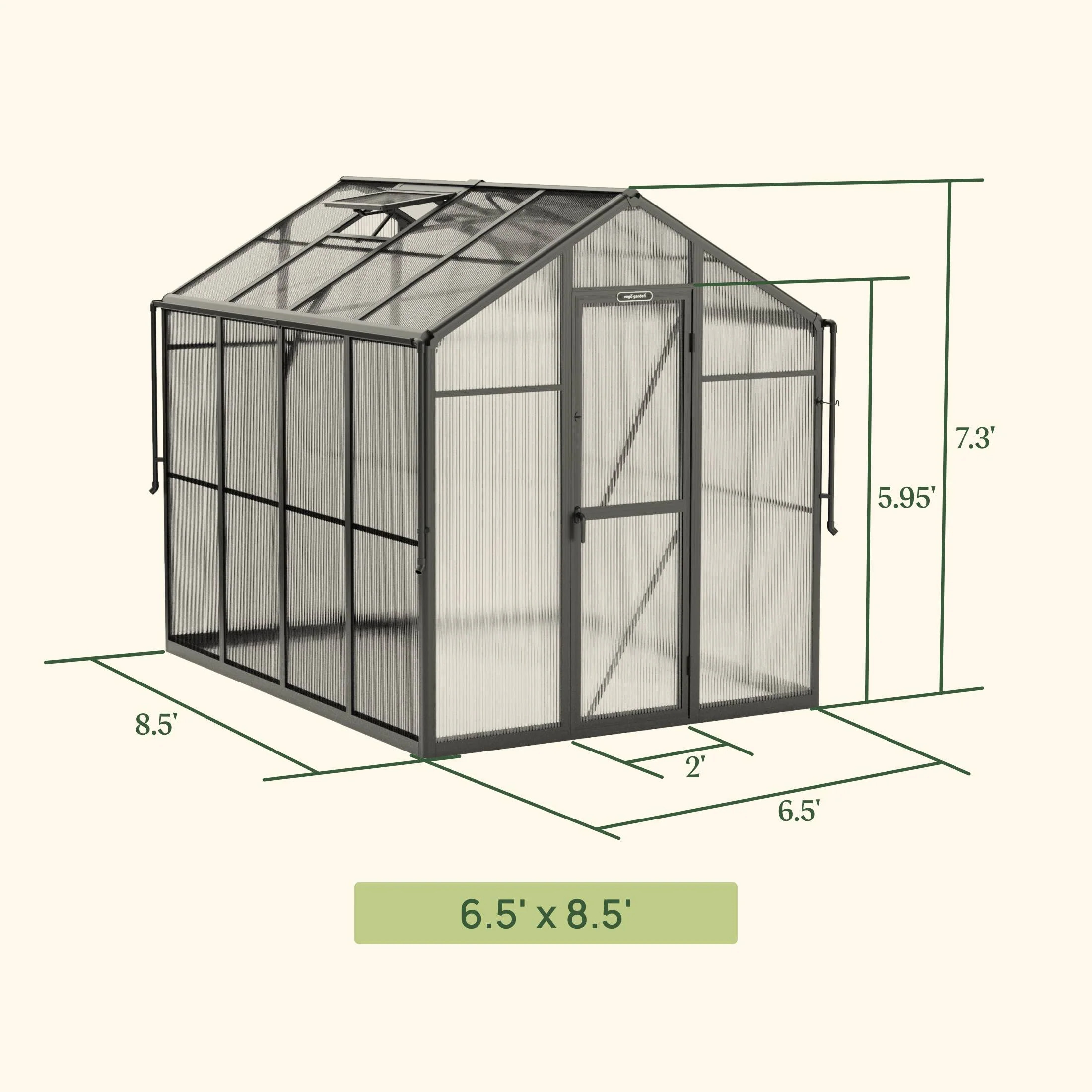 Vego Garden 6.5 x 8.5 Foot Junior Victorian Greenhouse