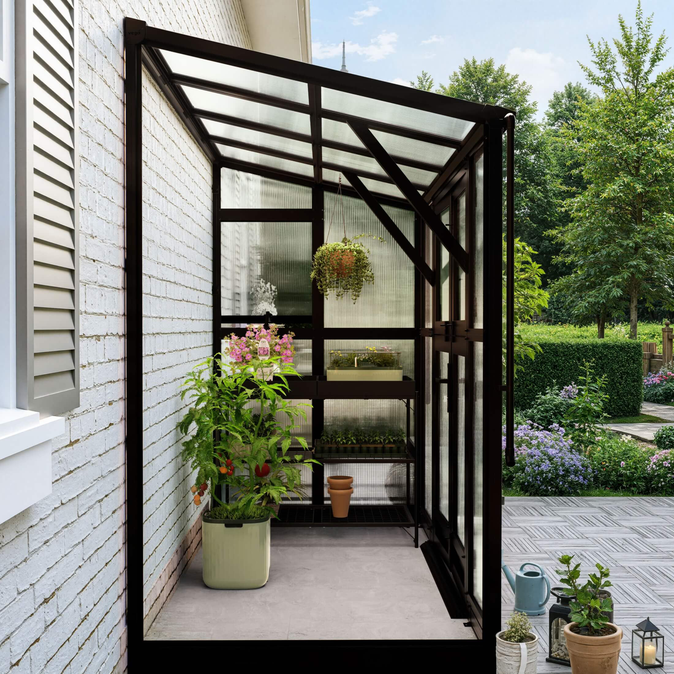 Vego Garden 4.5 x 8.5 Foot Lean-To Greenhouse