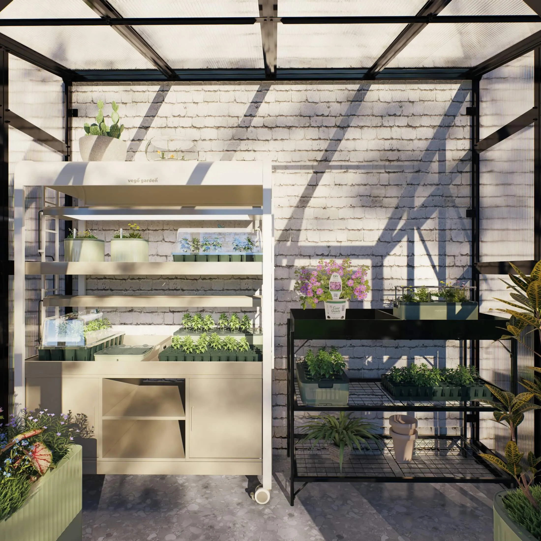 Vego Garden 6.5 x 8.5 Foot Lean-To Greenhouse