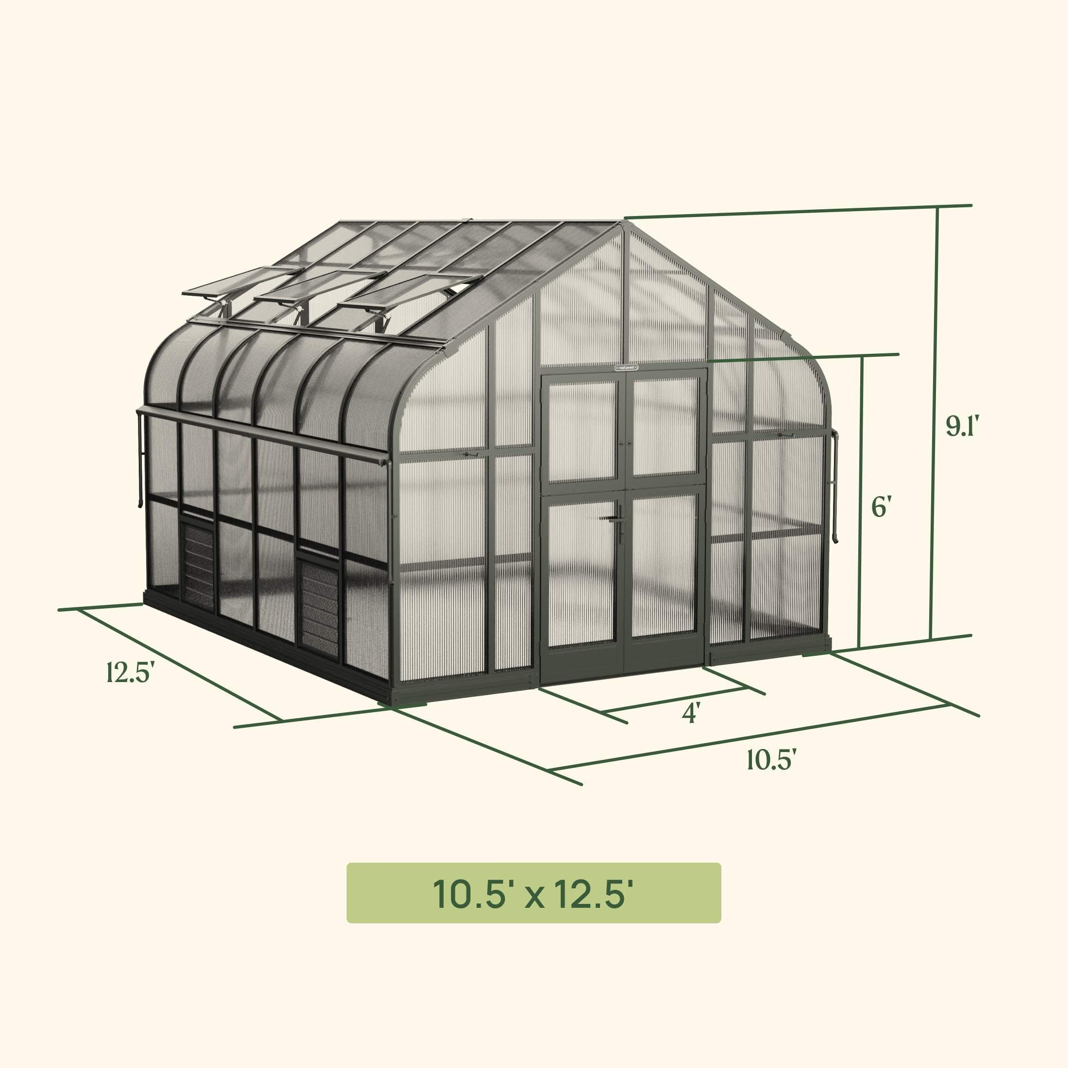 Vego Garden 10.5 x 12.5 Pacific Greenhouse Kit