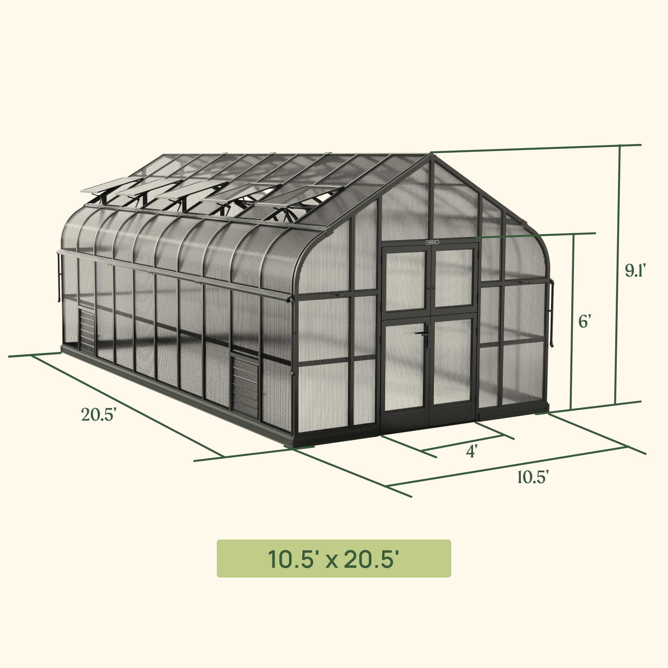 Vego Garden 10.5 x 20.5 Pacific Greenhouse Kit