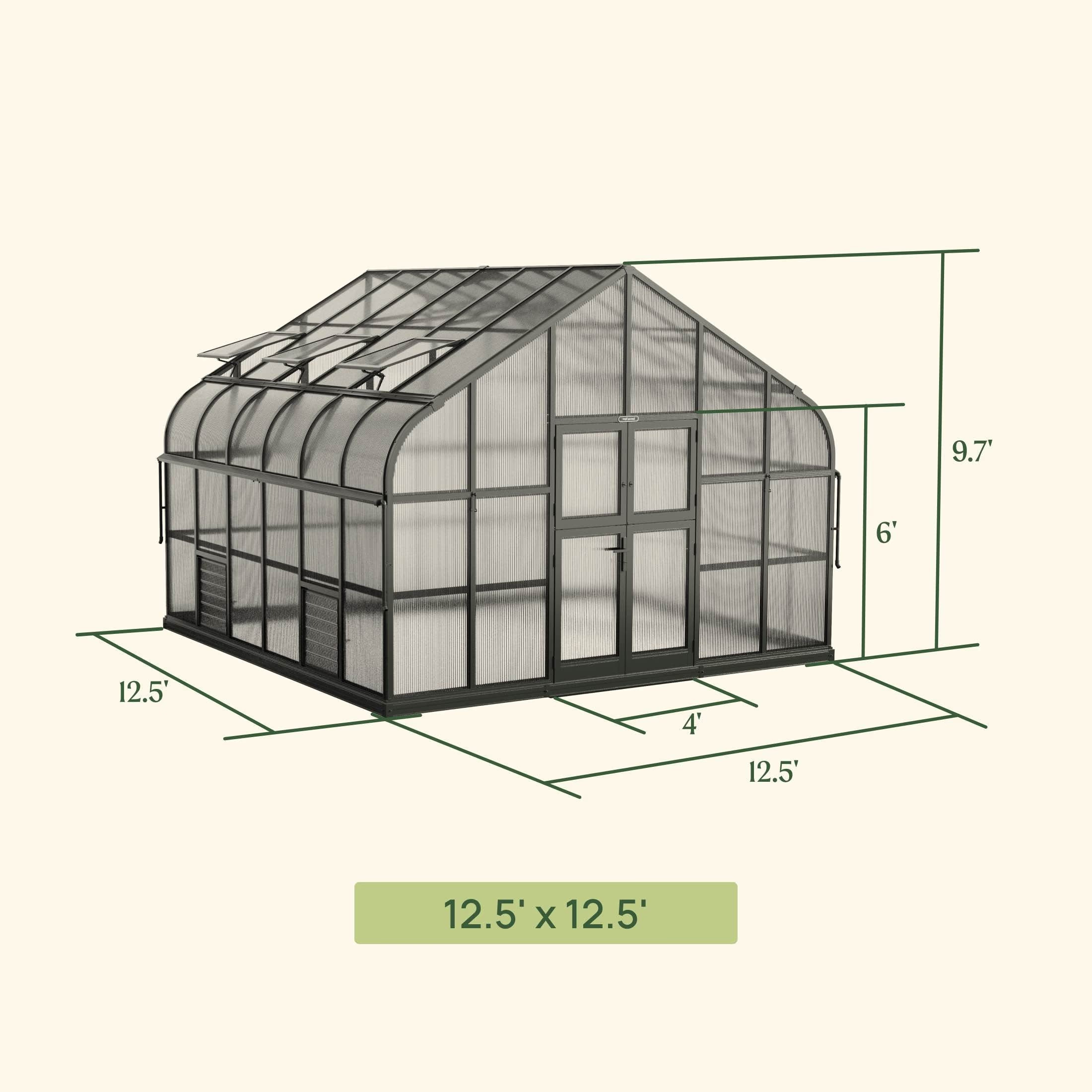 Vego Garden 12.5 x 12.5 Pacific Greenhouse Kit