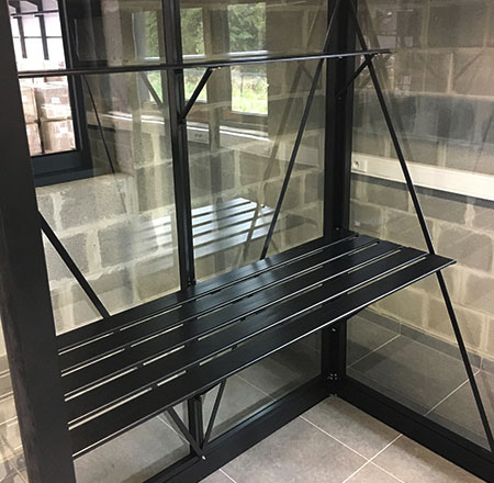 Janssens Slat Shelving for Victorian Greenhouses