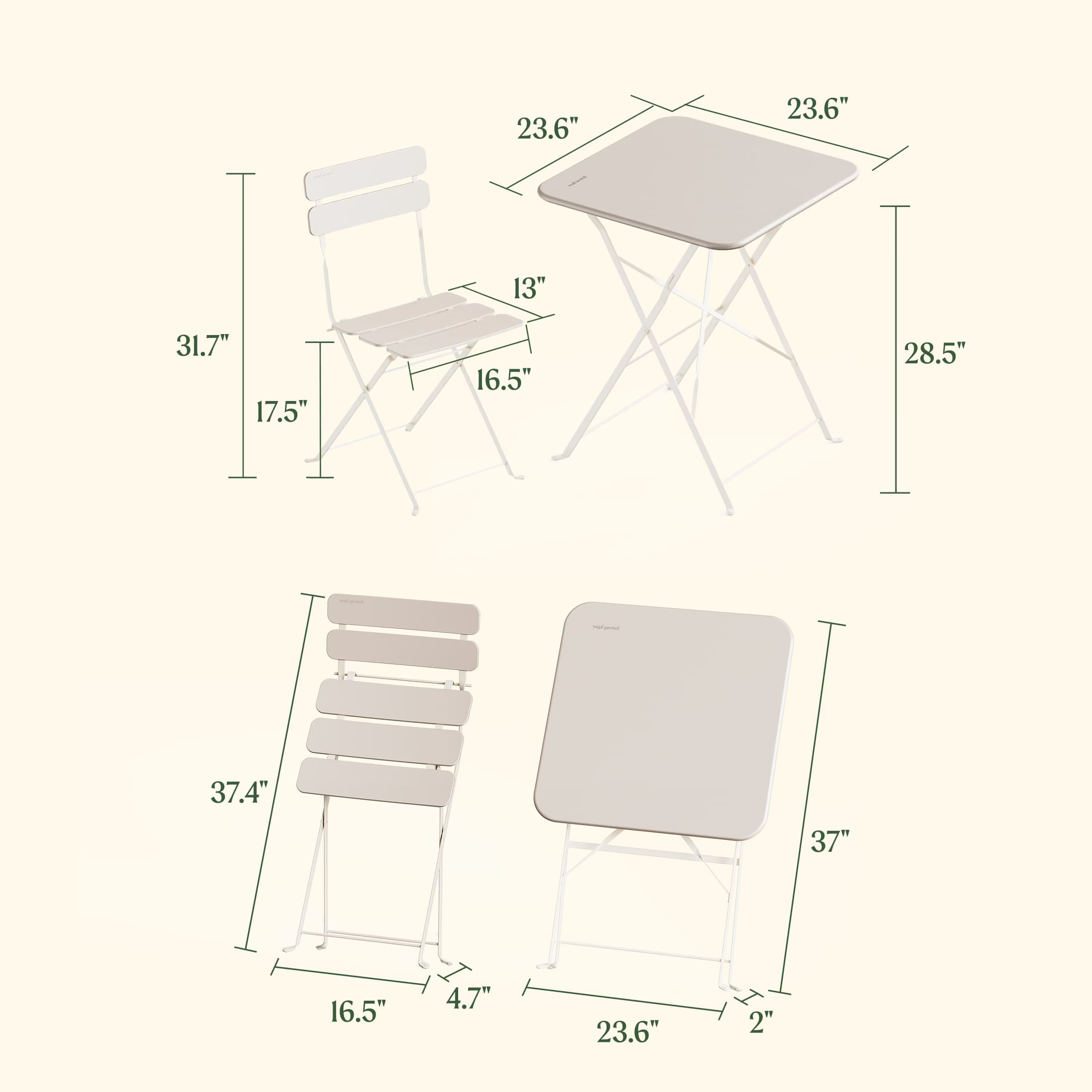 Vego Garden Bistro Table and Chairs