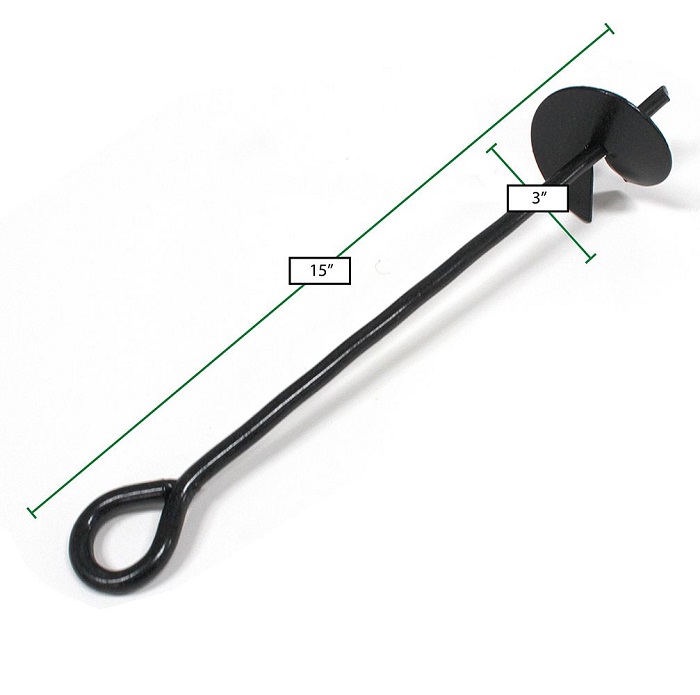 King Canopy Black Powder Coated Steel 8-Piece Ground Anchor Kit