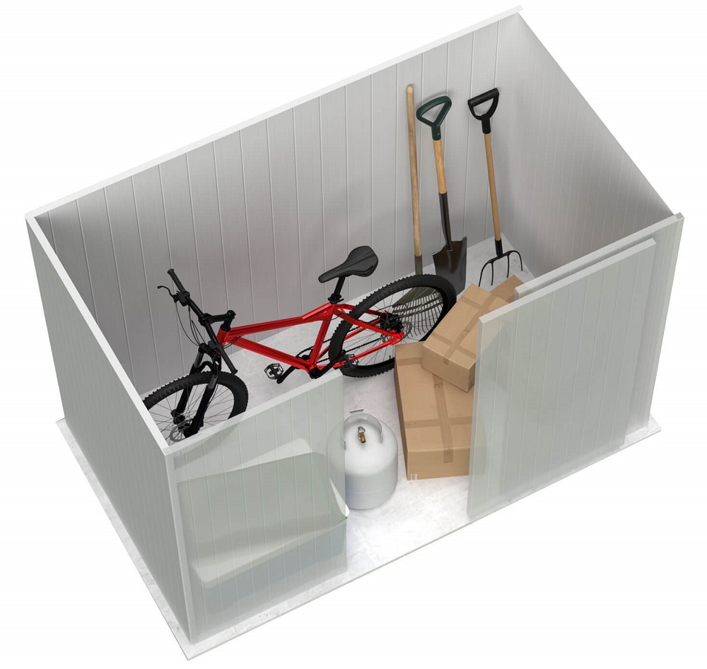 Absco 7 x 5 Foot Ezislider Metal Storage Shed