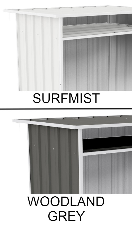 Absco 4 x 2.5 Foot Woodstore Metal Storage Shed