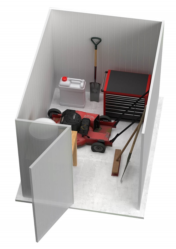 Absco 5 x 7 Foot Durango Steel Outdoor Bike Storage Shed