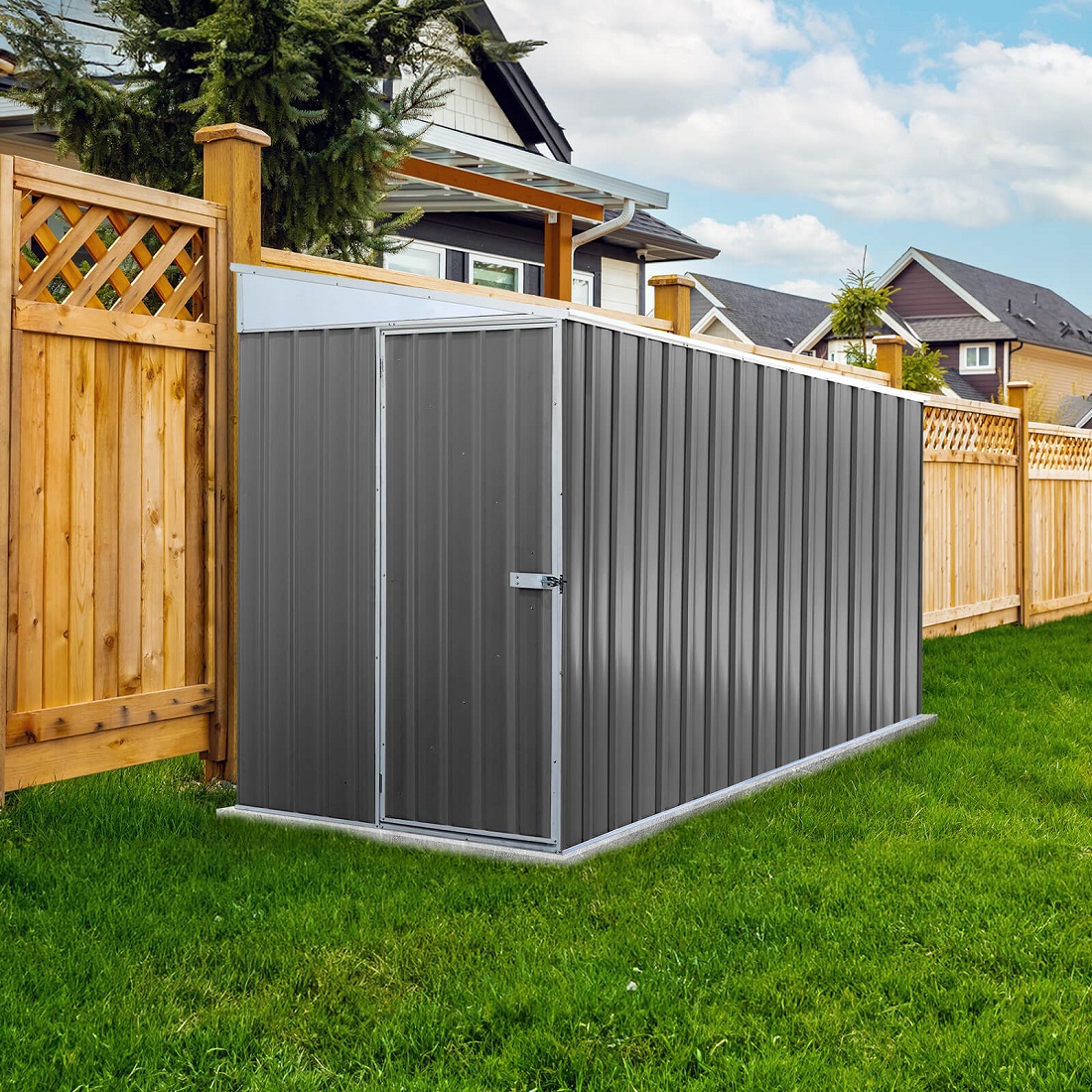 Absco 5 x 10 Foot Durango Metal Bike Shed