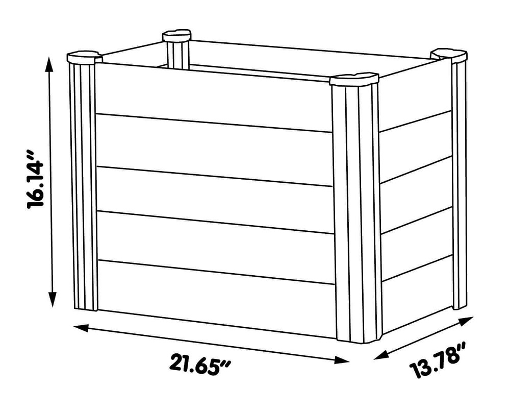 The Organic Garden Co. 1.8 x 1 Foot My First Garden Children's Raised Garden Bed