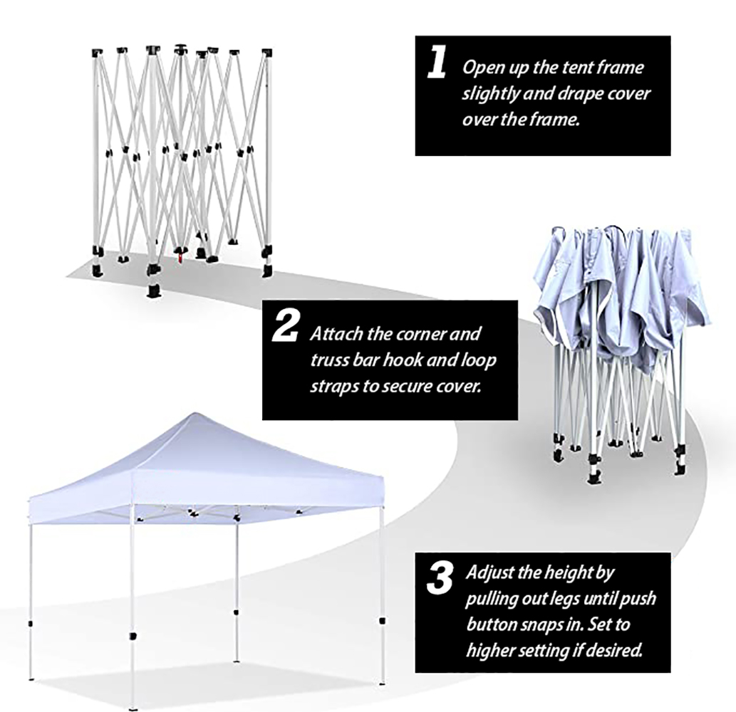 King Canopy 10 x 10 Foot Ares Commercial Instant Pop Up Canopy Kit