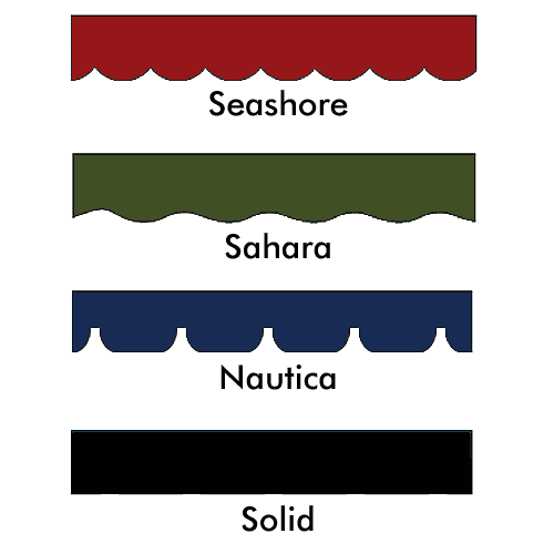 Awntech 5 Foot Dallas Retro Sloped Awning with Valance and Projection Options