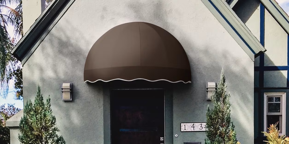 Awntech 5 Foot Bostonian Window or Entry Dome Awning with Valance Options