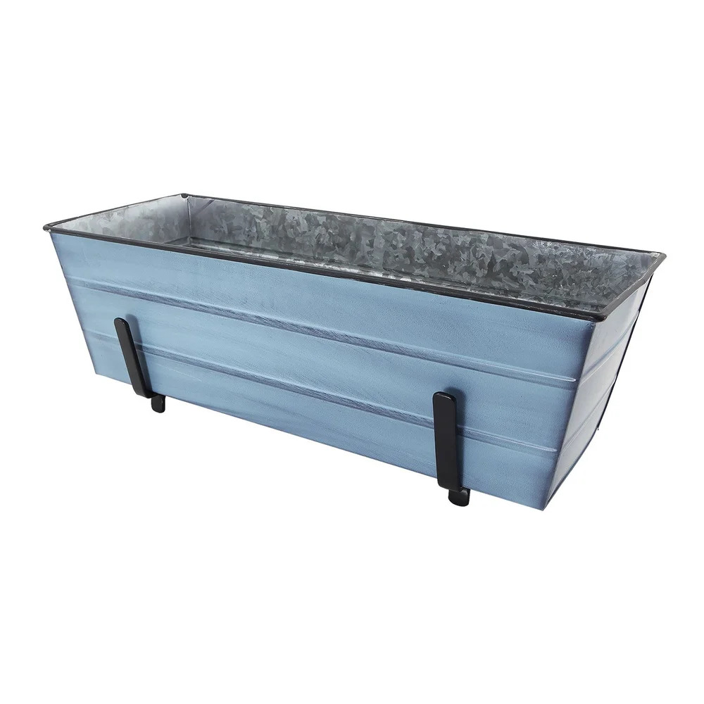 Achla Medium Flower Box with Railing Brackets