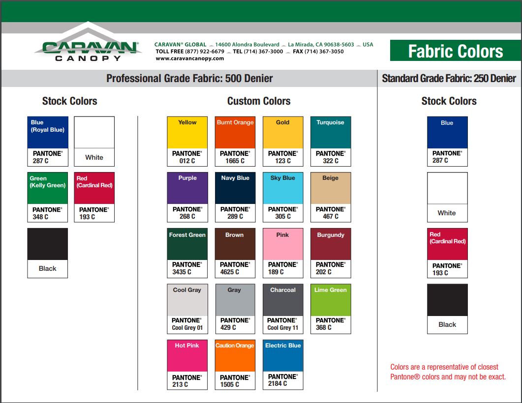 Caravan Traveler 10 x 10 Canopy Package Deal + 4 Sidewalls