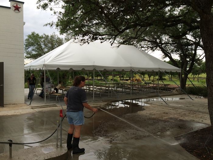 Celina 20 x 40 Classic Pole Tent with Aluminum Poles and White Top