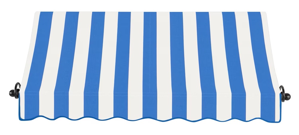 Awntech 5 Foot Charleston Sloped Fixed Awning with Valance Options