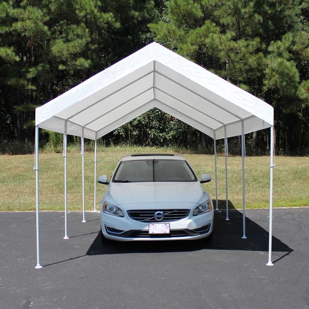 King Canopy 10 x 20 Foot White Steel Frame Universal Canopy