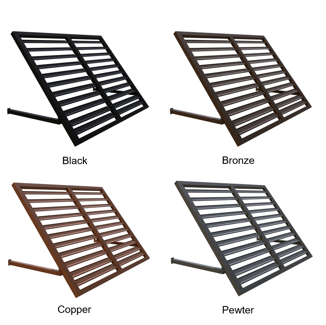 Awntech 6 Foot Bahama Aluminum Stationary Awning