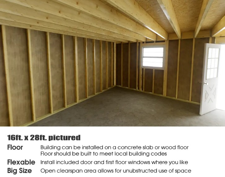 Best Barns 16 x 32 Foot Crafted Colossal Wood Storage Shed