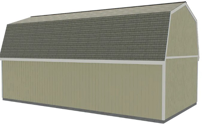 Best Barns 16 x 32 Foot Crafted Colossal Wood Storage Shed with Transom Doors