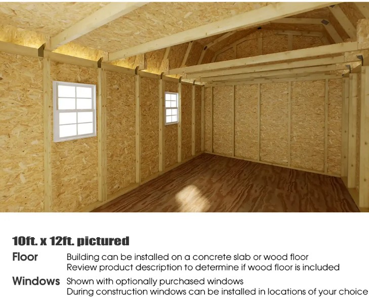 Best Barns 10 x 16 Foot Craftsmans Cove Wood Storage Shed