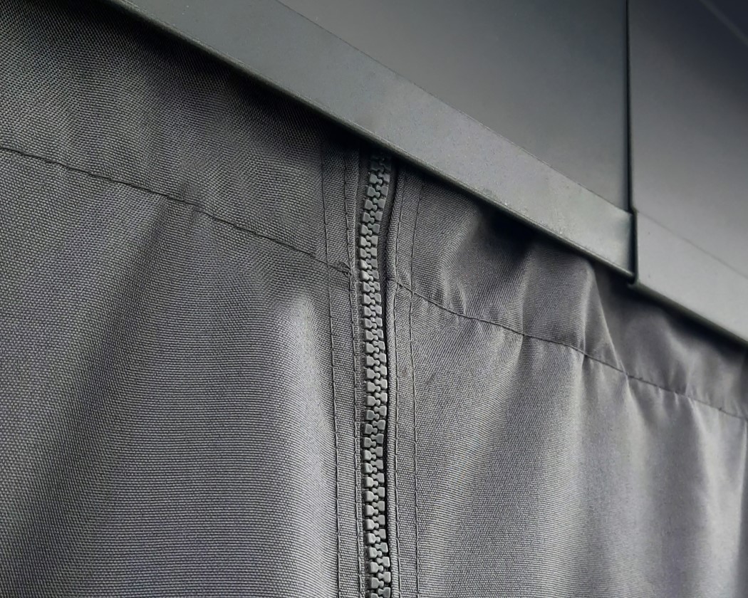 Palram - Canopia 14 x 14 Foot Grey Curtain Set for Dallas Gazebos