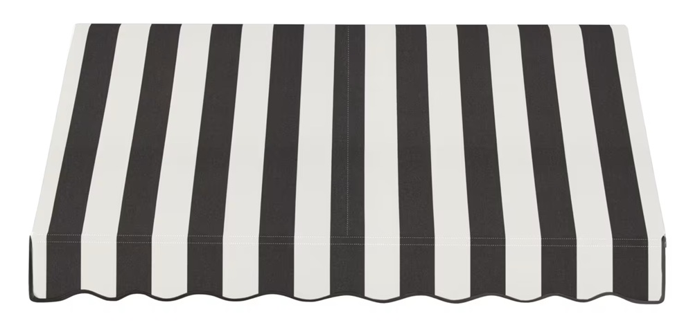Awntech 6 Foot Dallas Retro Sloped Awning with Valance and Low Eave Options
