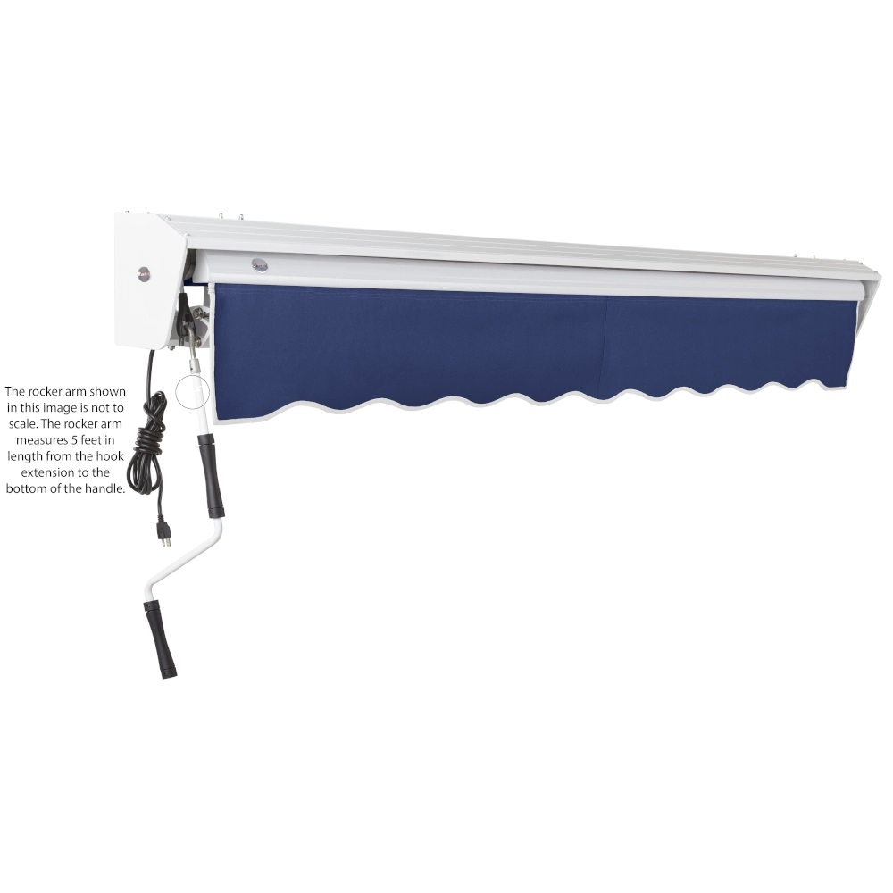 Awntech 12 x 10 Foot Destin Retractable Patio Awning - Burlap Sack