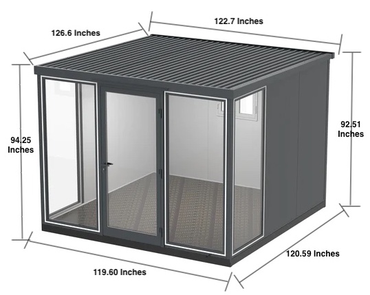 DuraMax 10 x 10 Foot Insulated Garden Glass Room