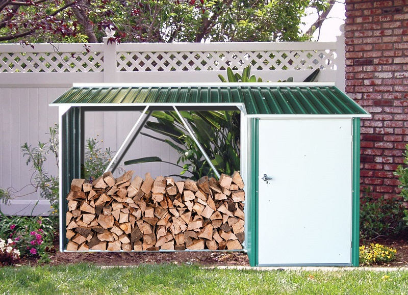 DuraMax 8 x 3 WoodStore Combination Steel Storage Shed Kit