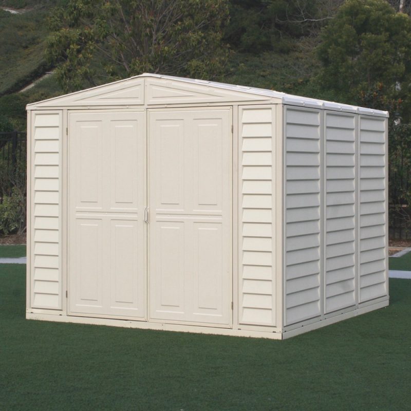 DuraMax DuraMate 8 x 8 Vinyl Storage Shed and Foundation Kit