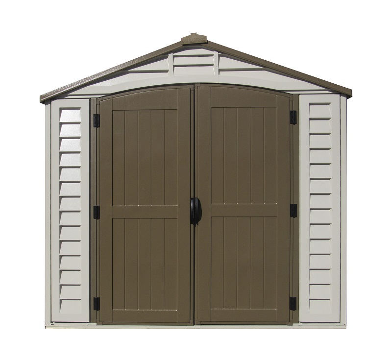 DuraMax 8 x 8 Foot DuraPlus Outdoor Storage Shed with Steel Foundation Frame