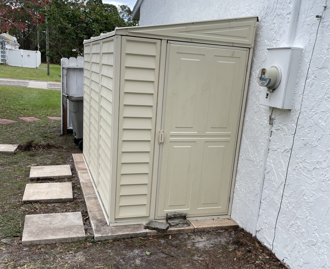 DuraMax SideMate 4 x 8 Vinyl Lean-To Shed with Foundation Kit