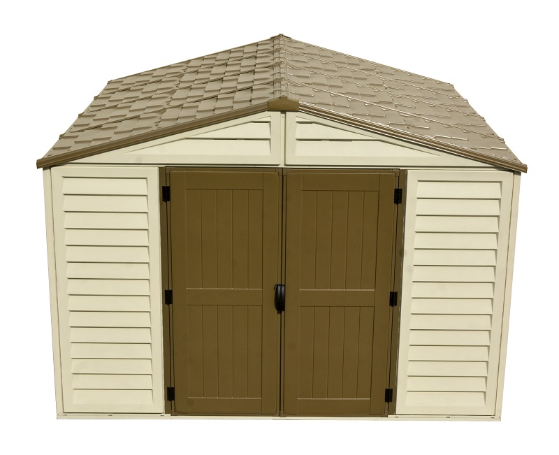 DuraMax WoodBridge Plus 10.5 x 10.5 Vinyl Storage Shed with Foundation