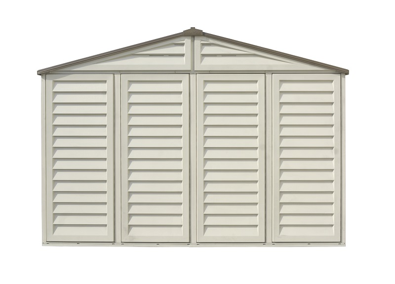 DuraMax WoodBridge Plus 10.5 x 13 Vinyl Storage Shed with Foundation
