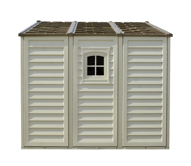 DuraMax WoodBridge Plus 10.5 x 8 Vinyl Storage Shed with Foundation