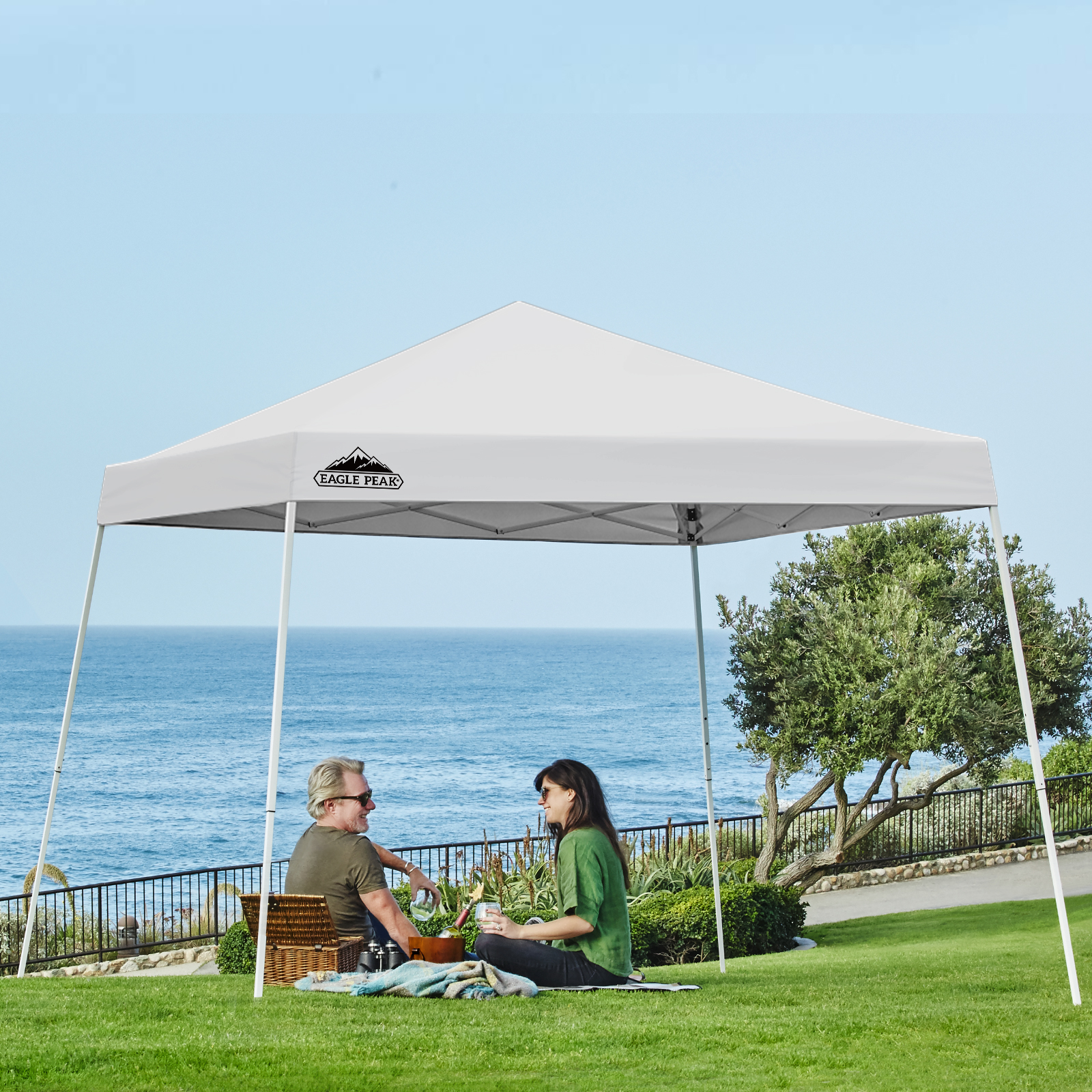 Eagle Peak 10 Foot Pop Up Slant Leg Canopy Tent