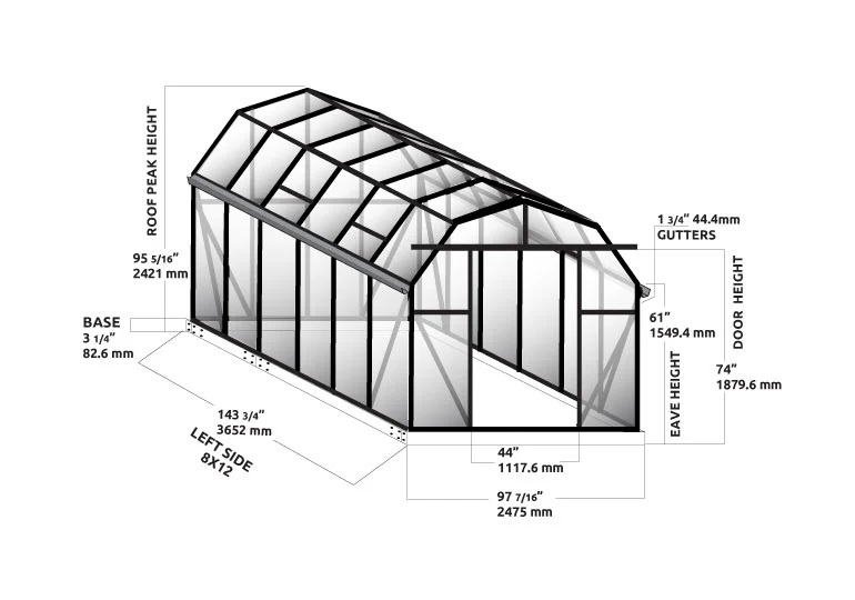 Grandio 8 x 12 Foot Elite Greenhouse