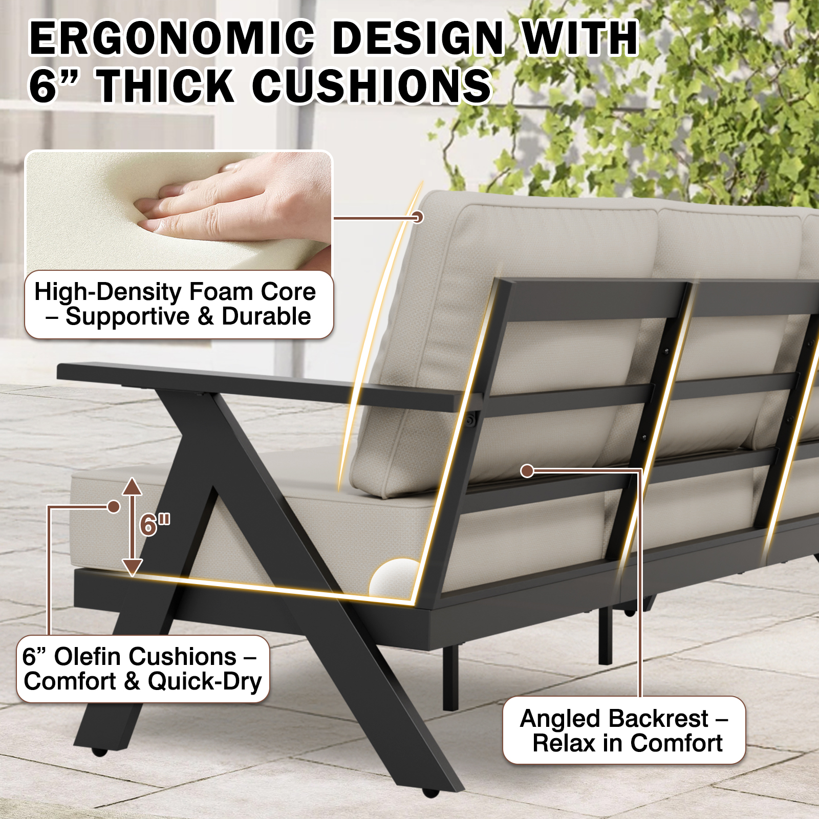 Eagle Peak 5 Piece Urban Slate Outdoor Bistro Patio Set
