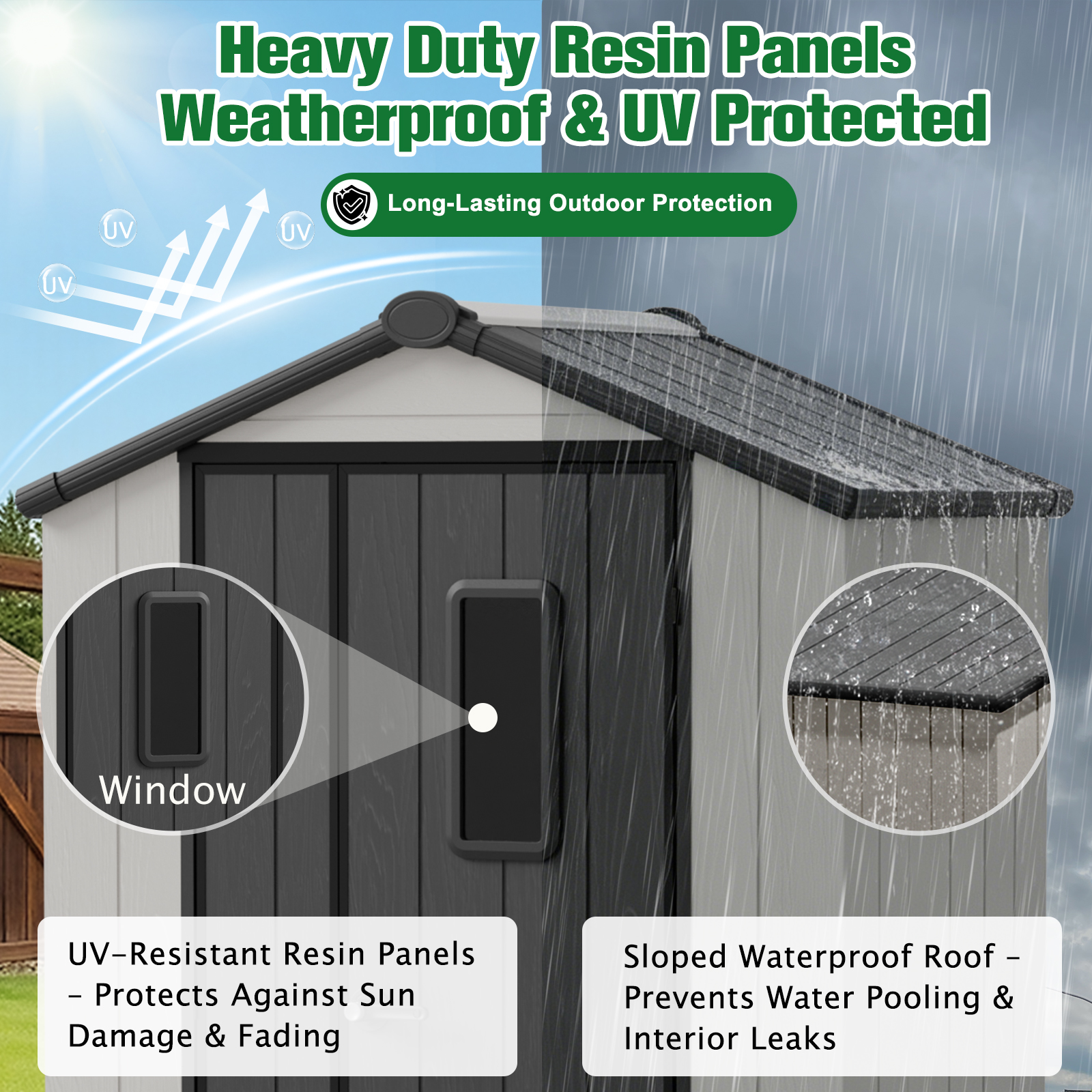 Eagle Peak 5 x 3 Foot Resin Outdoor Storage Shed