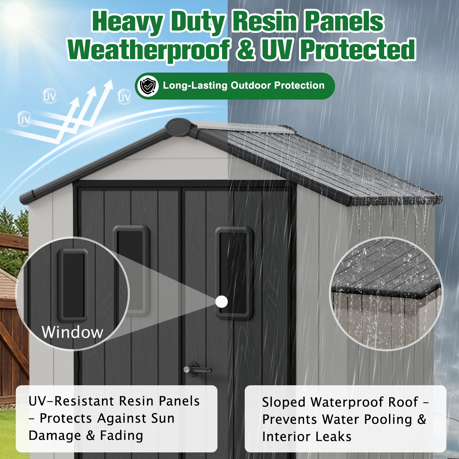 Eagle Peak 6 x 4 Foot Resin Outdoor Storage Shed