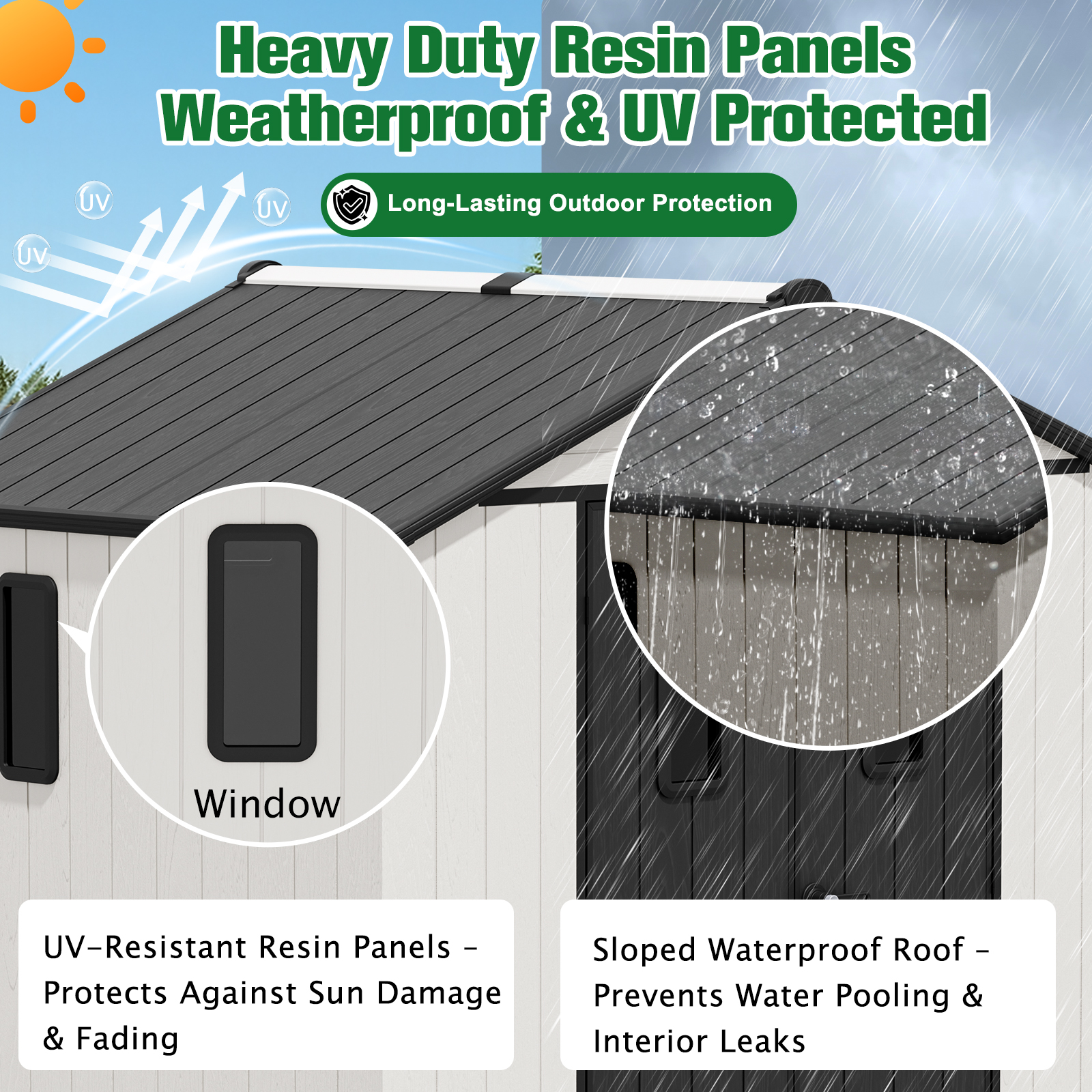 Eagle Peak 8 x 8 Foot Resin Outdoor Storage Shed