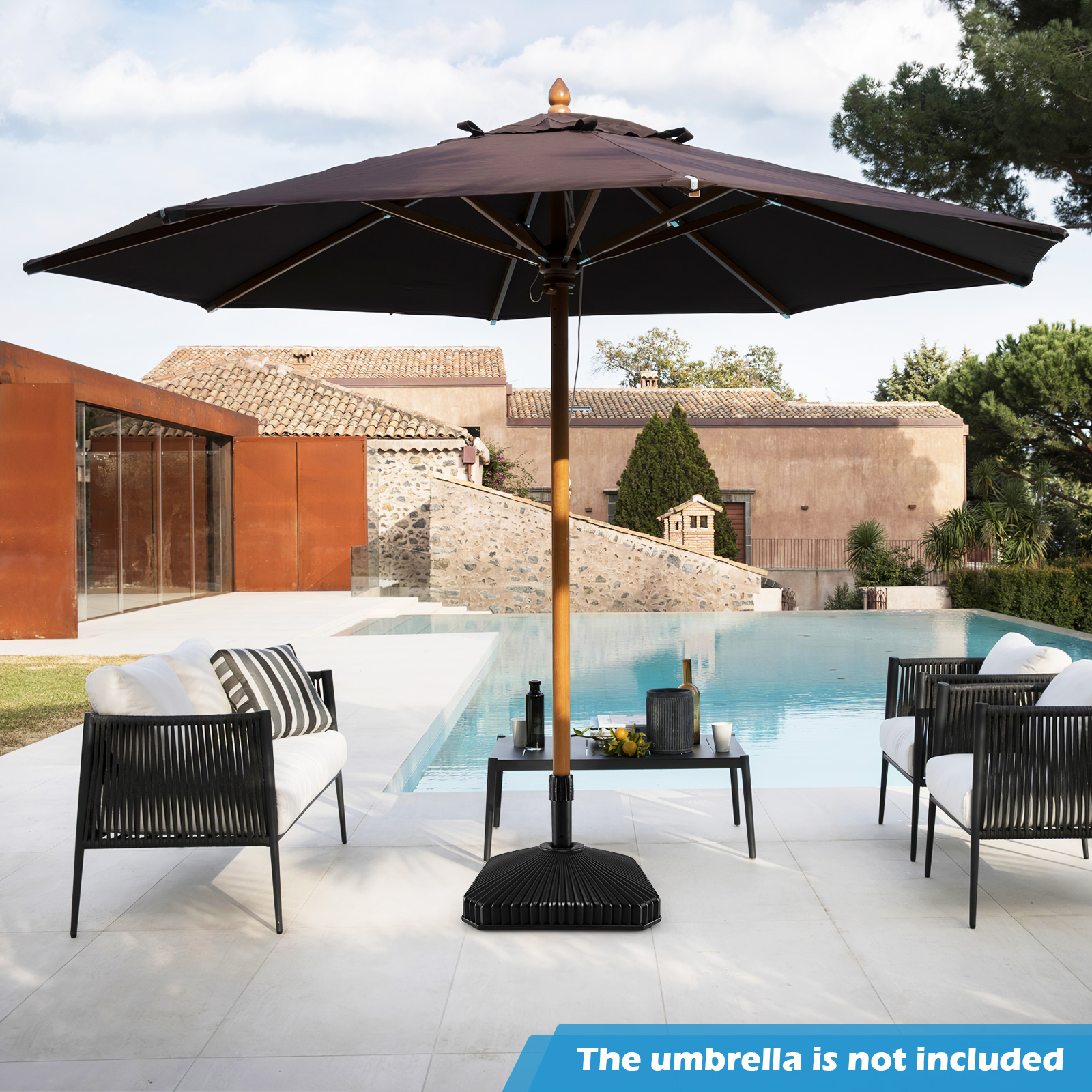 Costway 18 Inch Square Fillable Umbrella Base