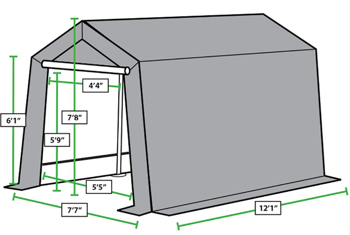 King Canopy 8 x 12 Foot Steel Frame Greenhouse